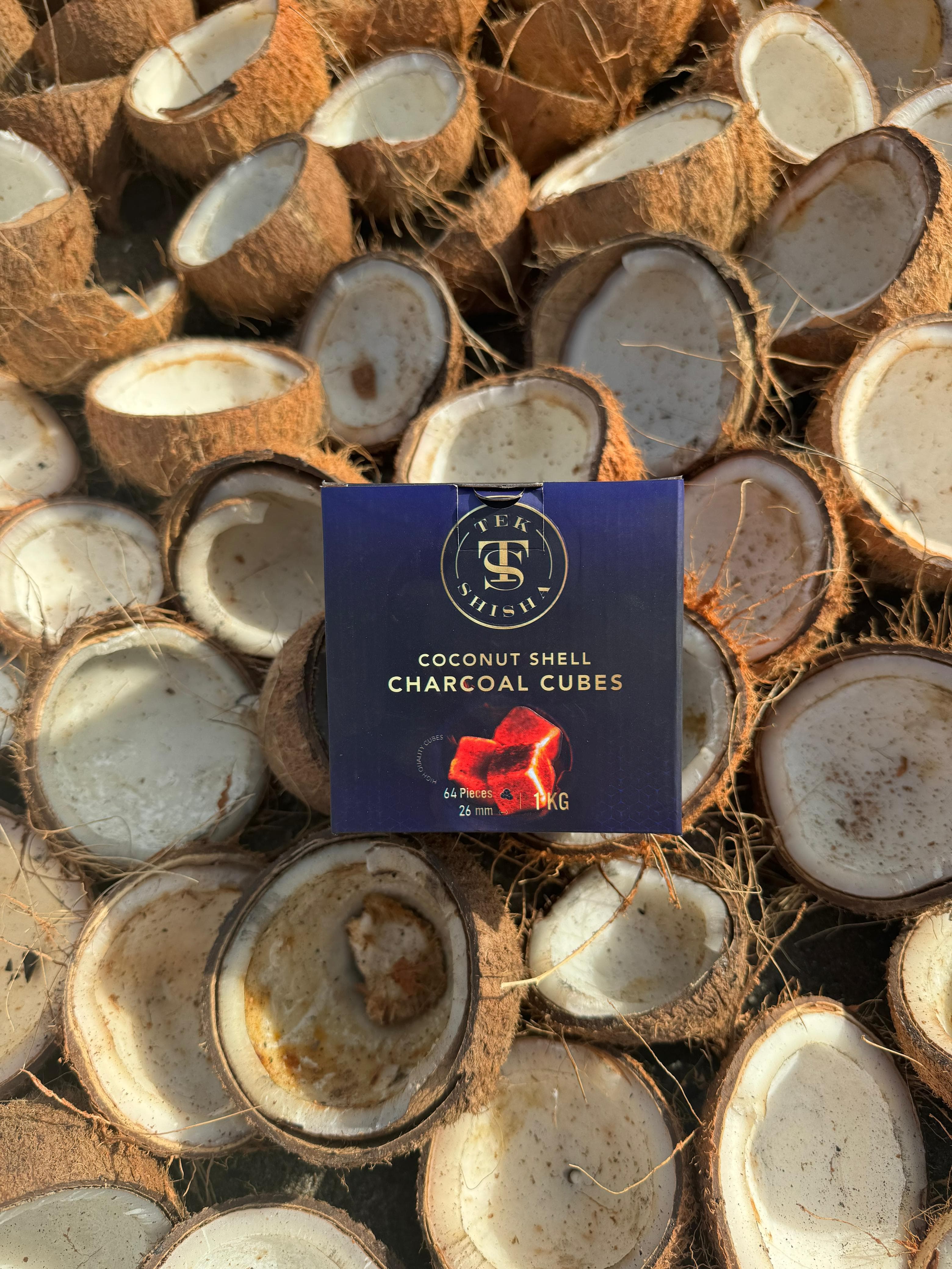 Hindistan cevizi nargile kömürü A kalite 26 mm